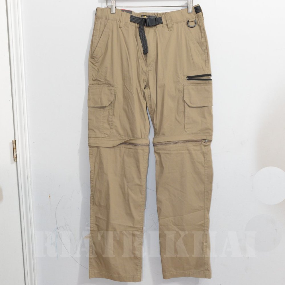 Men's Convertible Pants Shorts BC Clothing TAN - Picture 3 of 8